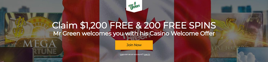 Mr Green mobile Casino Bonus Canada